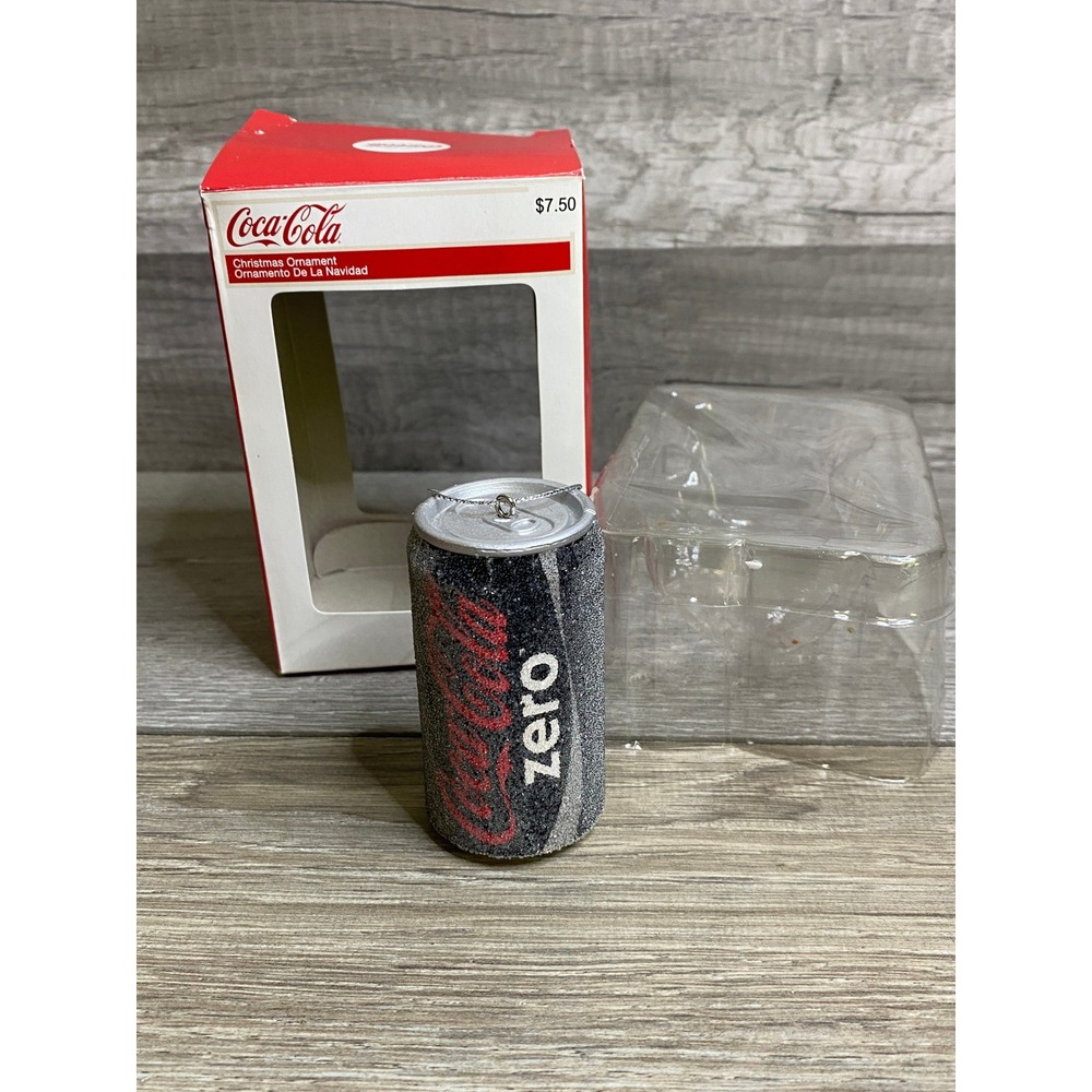 Kurt S. Adler Coca-Cola Zero Ornament Unisex OS Black Excellent Frosted Soda Can
